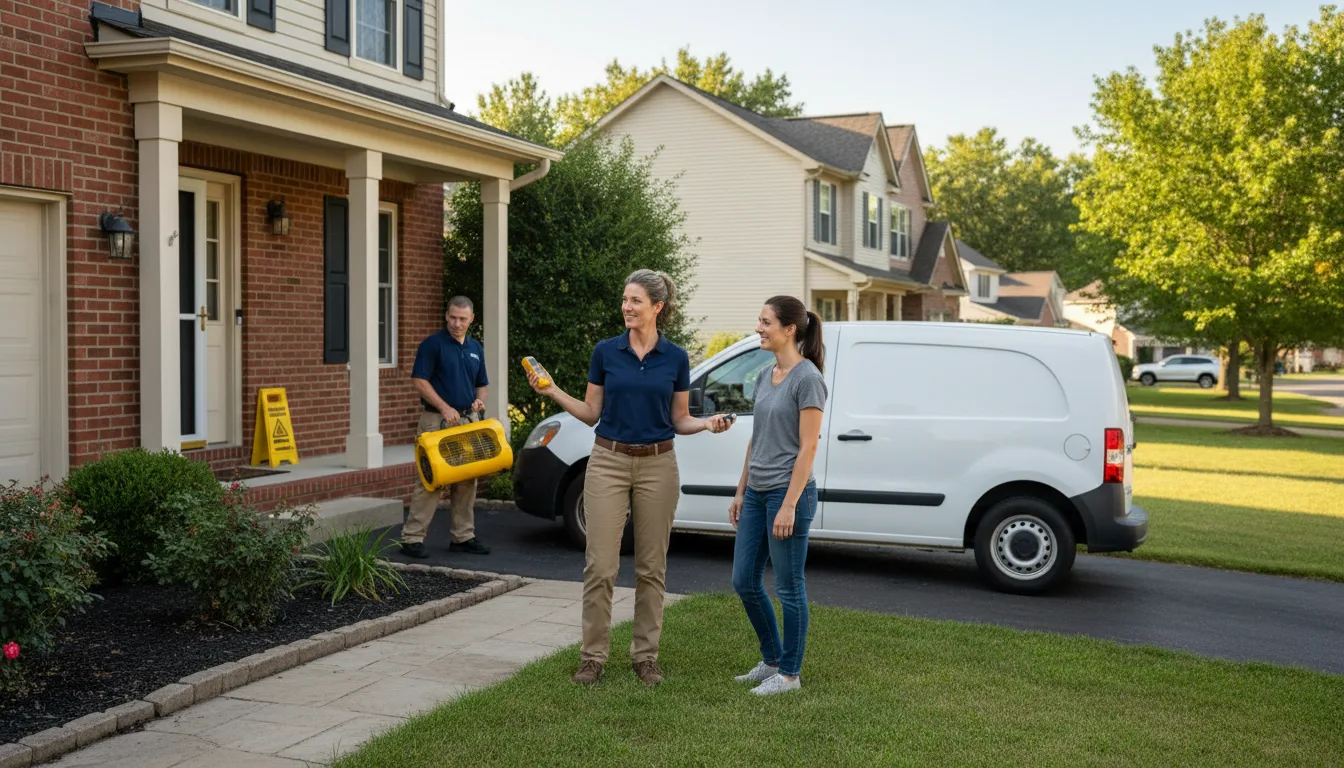 Residential water damage restoration in Bremen, KS
